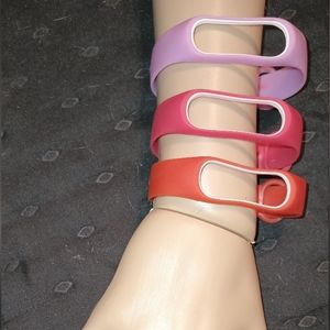 Orange, Pink, and Light Purple Bands for LuckyMi Band3 (no tracker) NEW